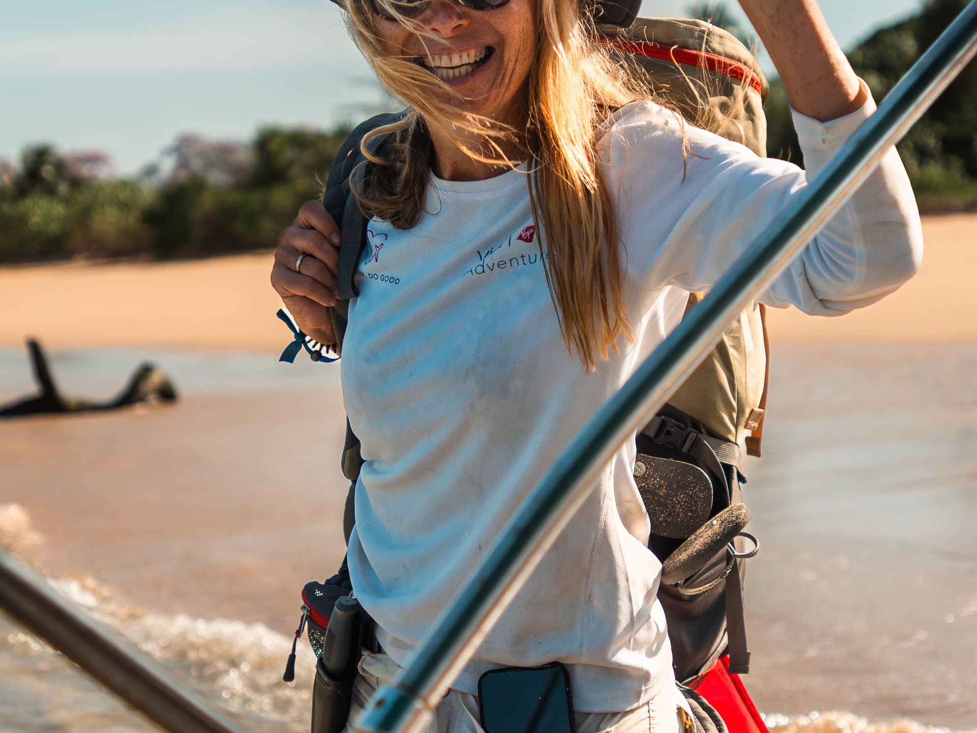 Group bushcraft training on the island