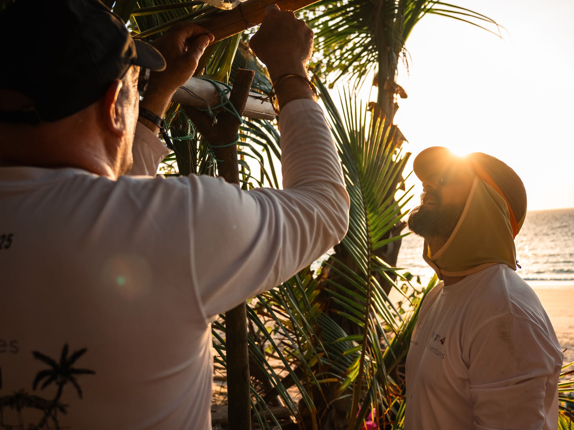 SOS message written on the beach