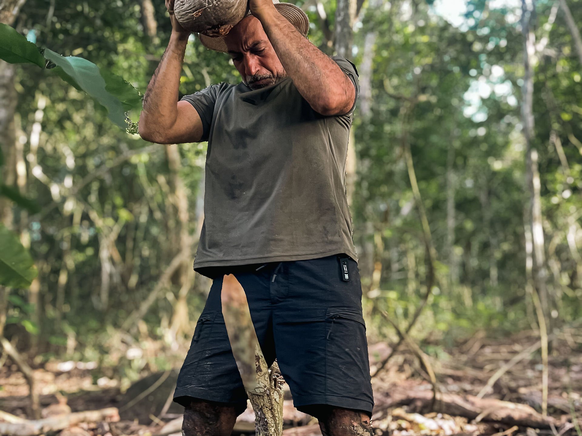 Drum circle around the fire