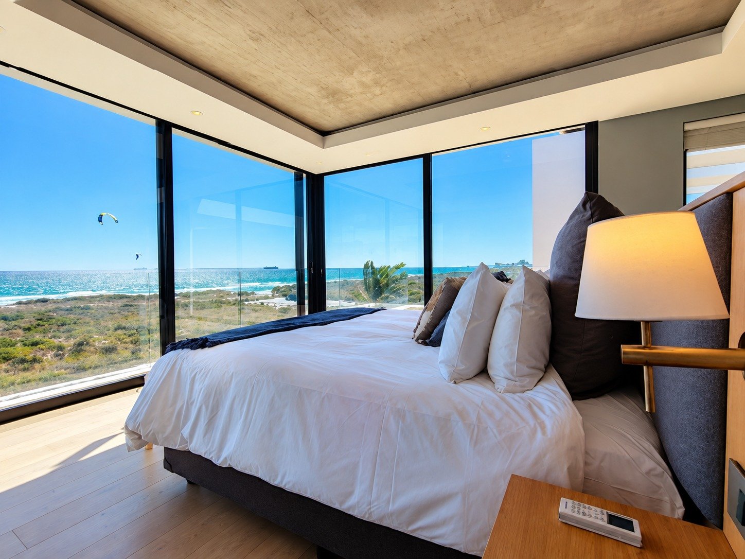 Sunset Beach Villa bedroom with ocean view