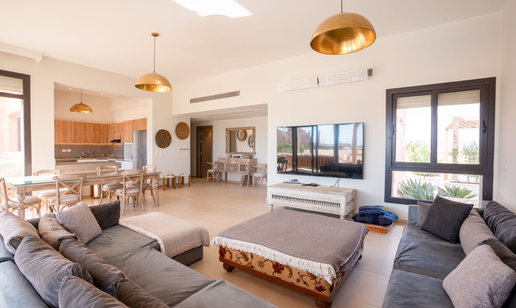 El Gouna villa open plan living and kitchen