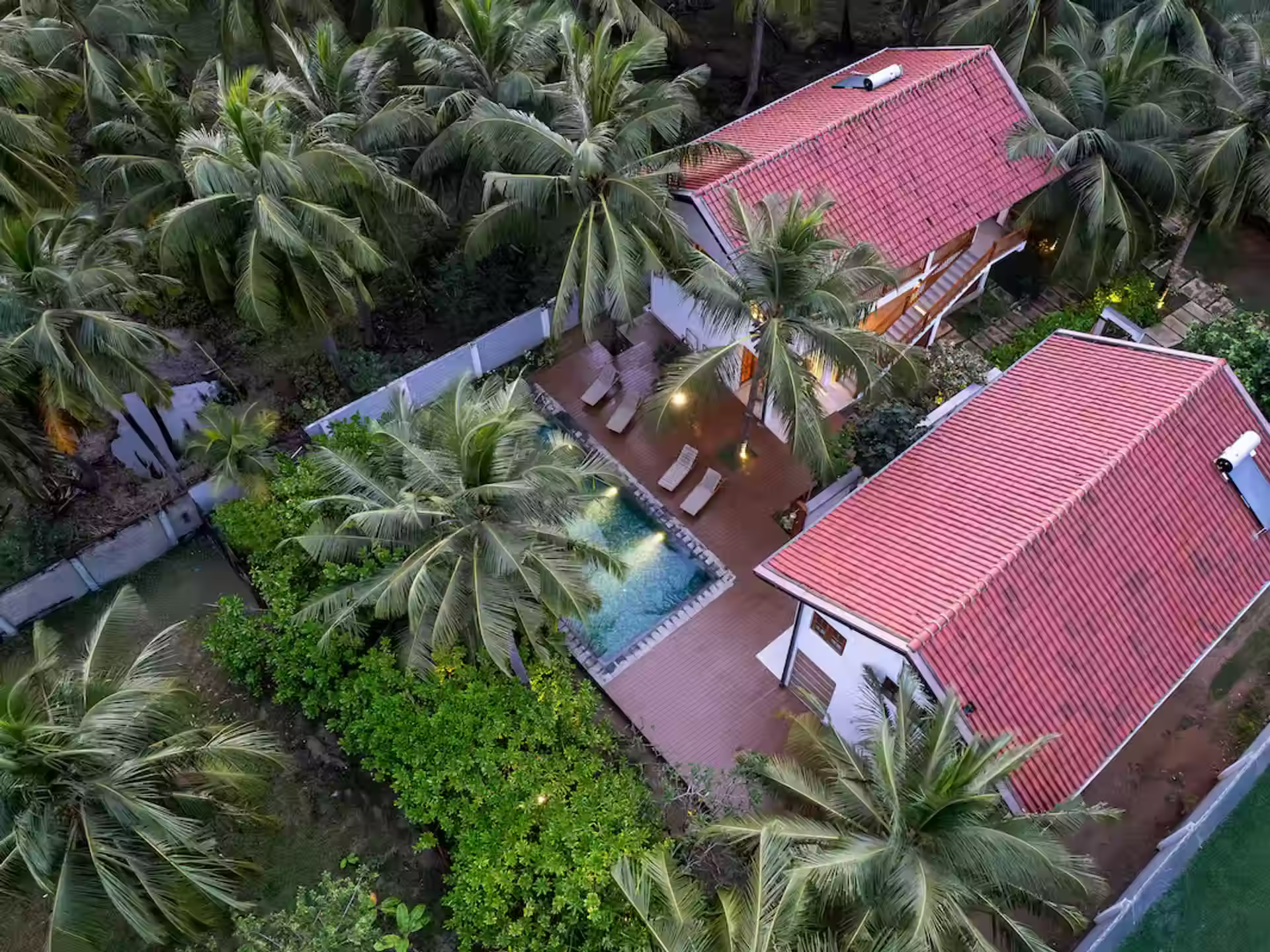Kalpitiya aerial view of villas and pool