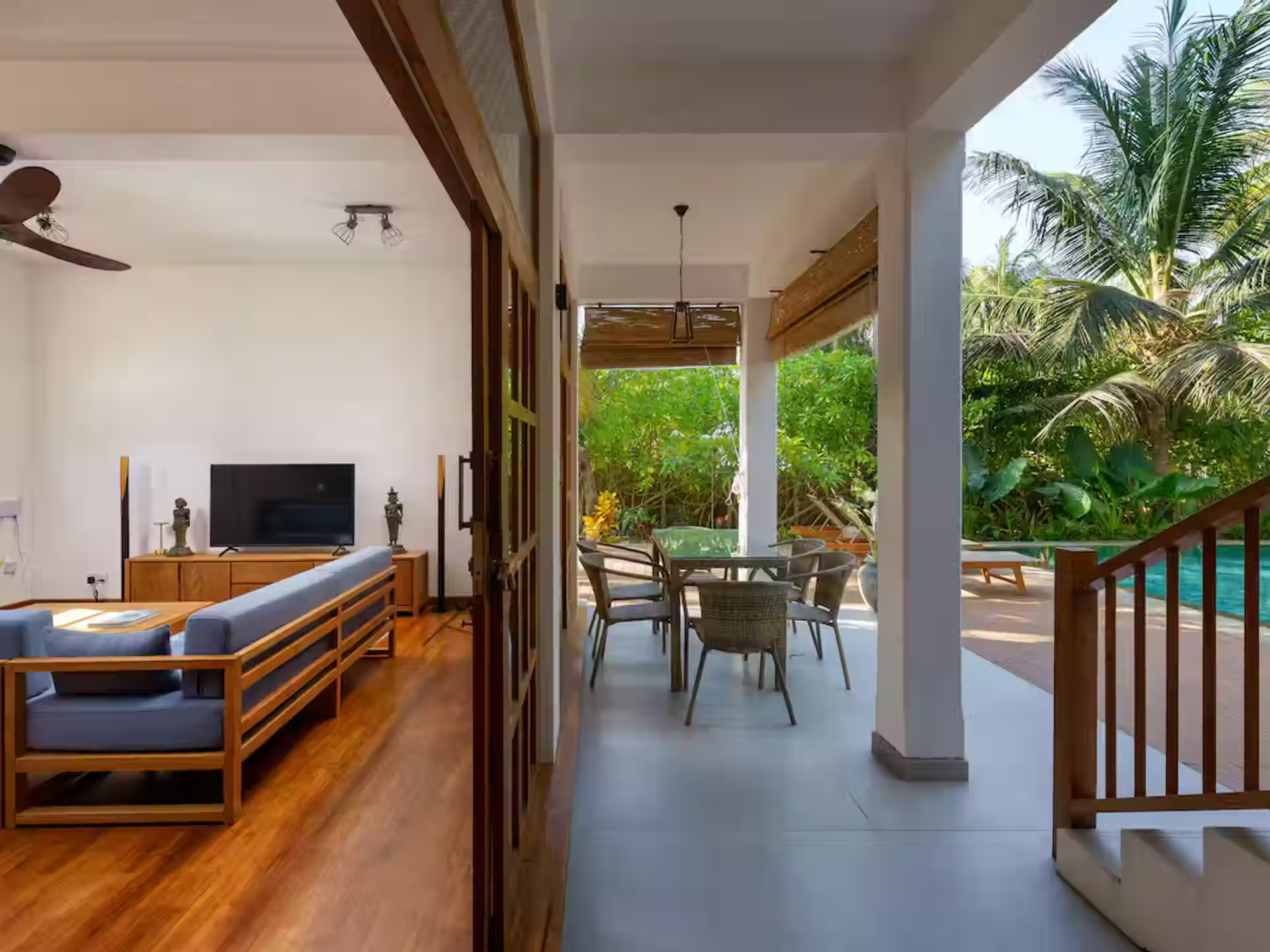 Kalpitiya villa veranda with garden view