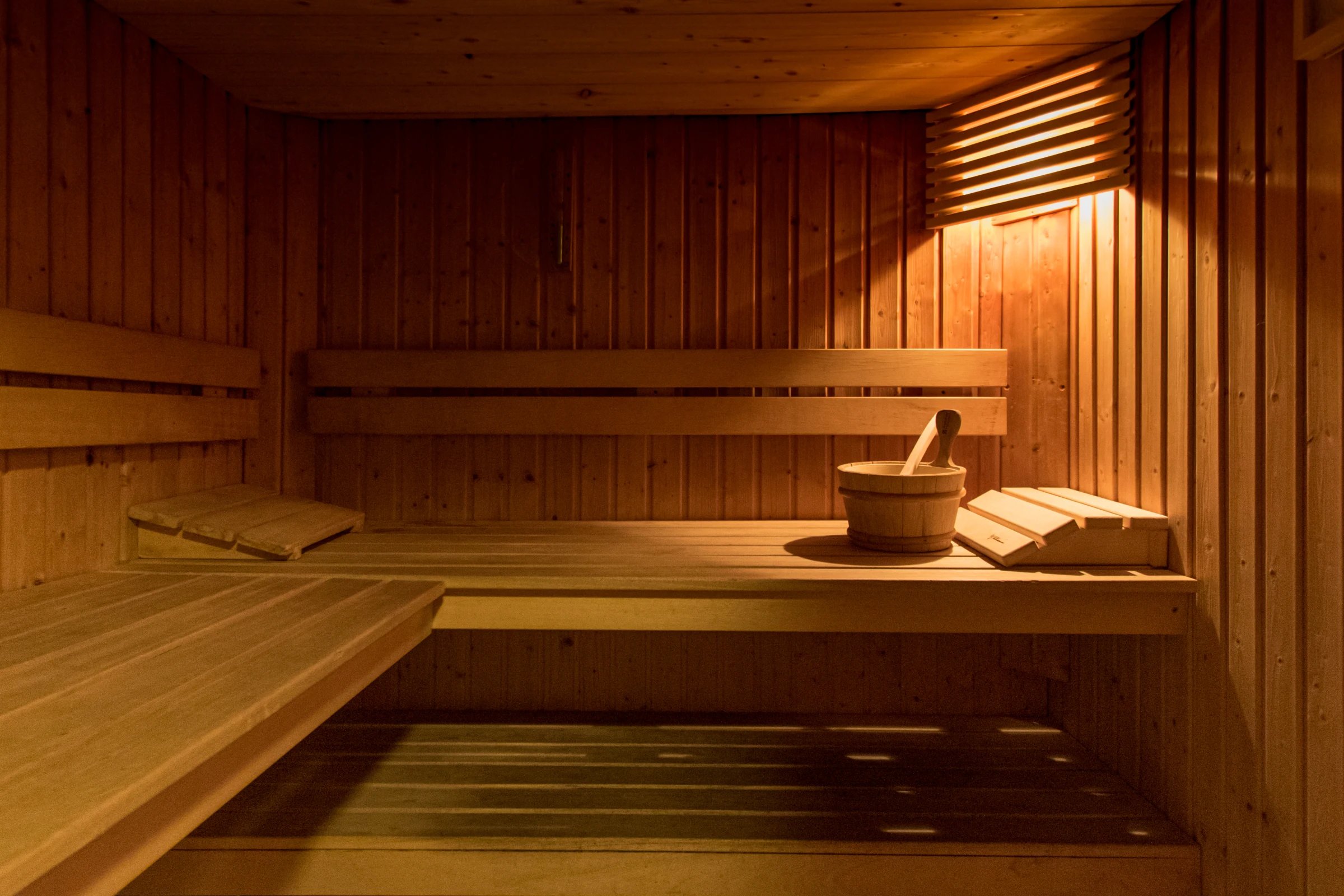 Meribel chalet wooden sauna interior