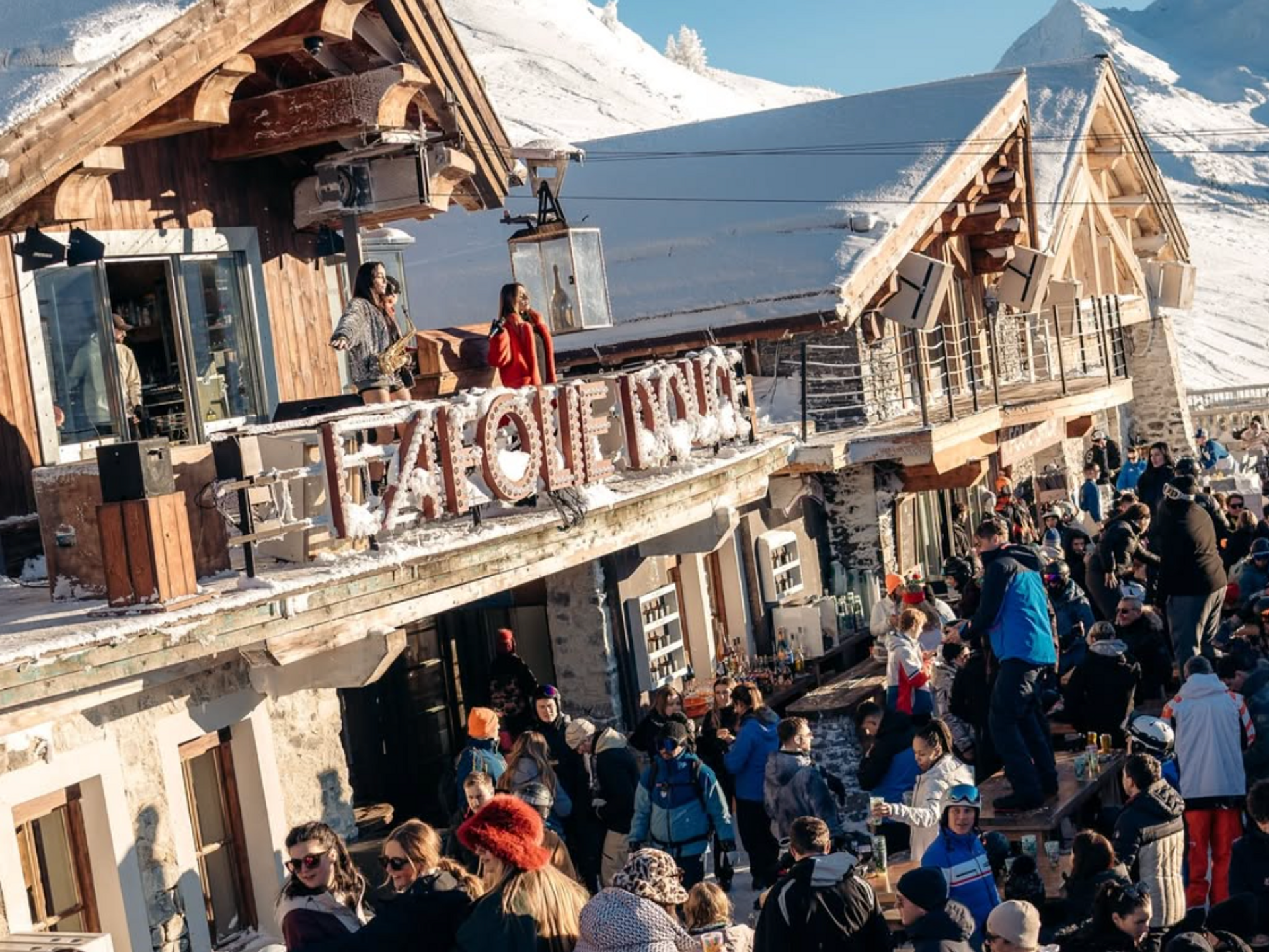 Meribel skiing on the slopes