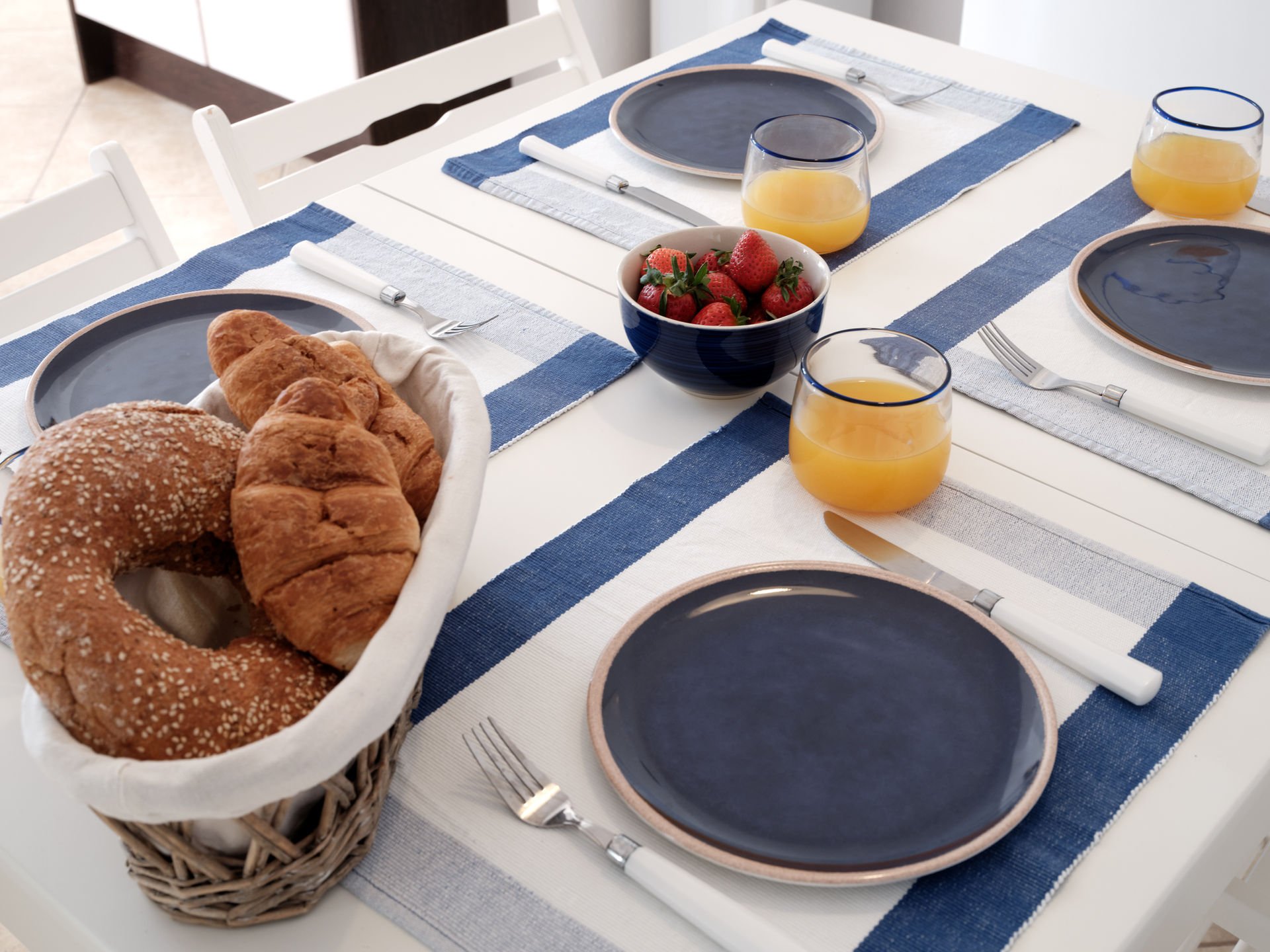 Paros villa breakfast table