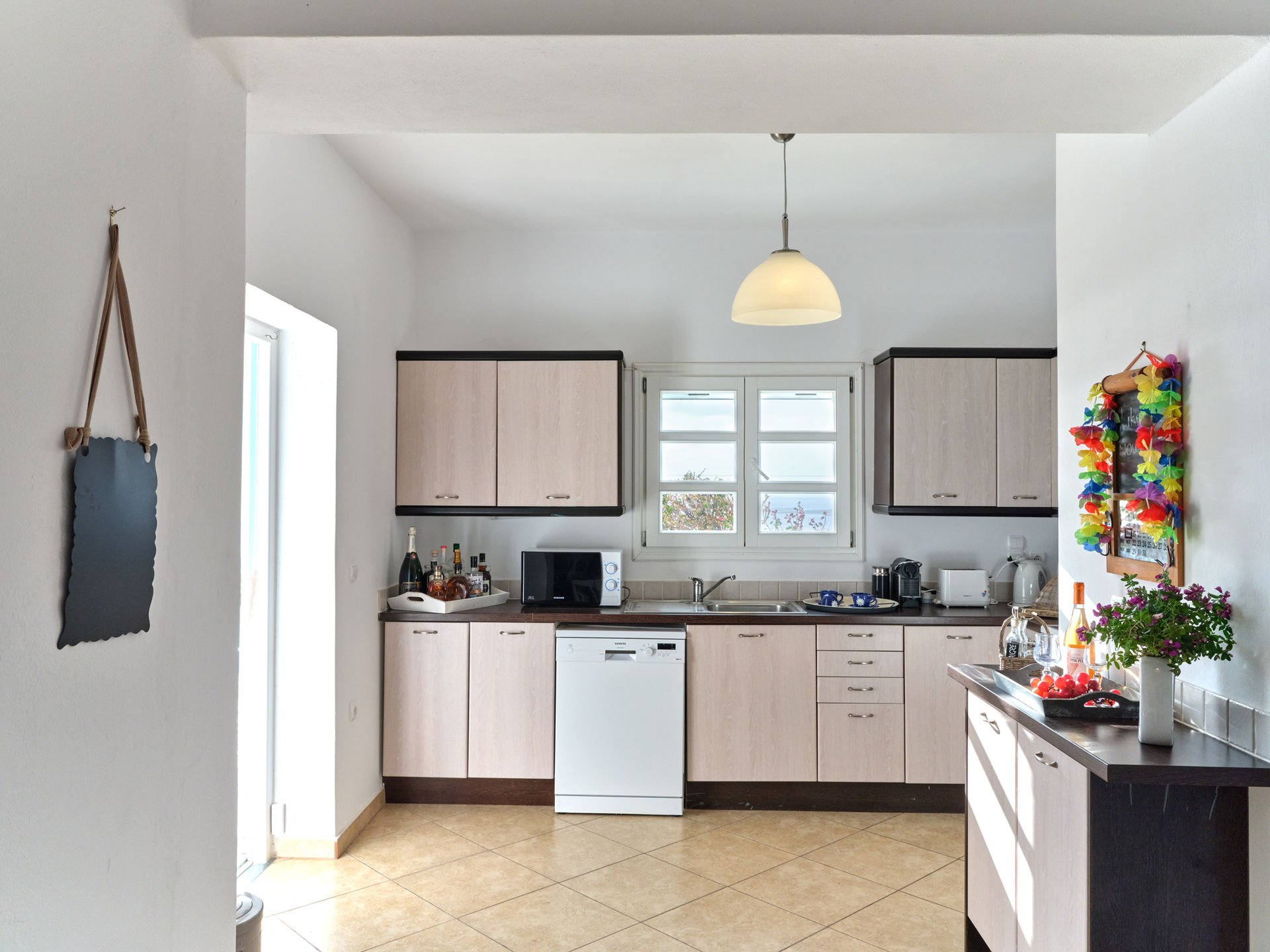 Paros villa kitchen with appliances