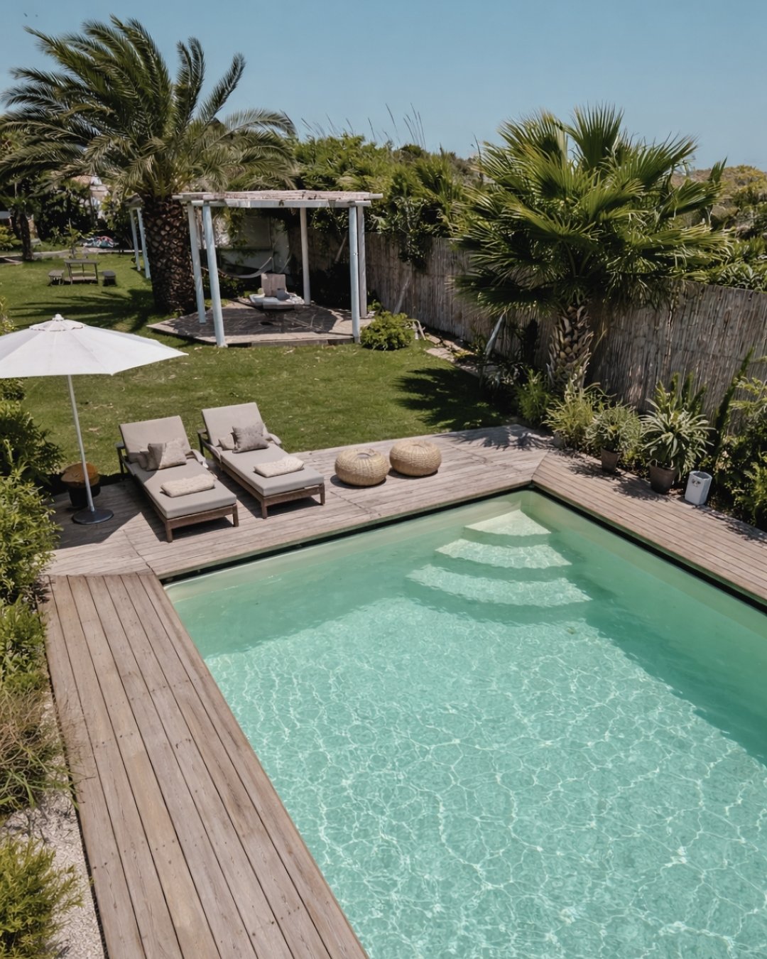 Tarifa villa pool with garden and cabana